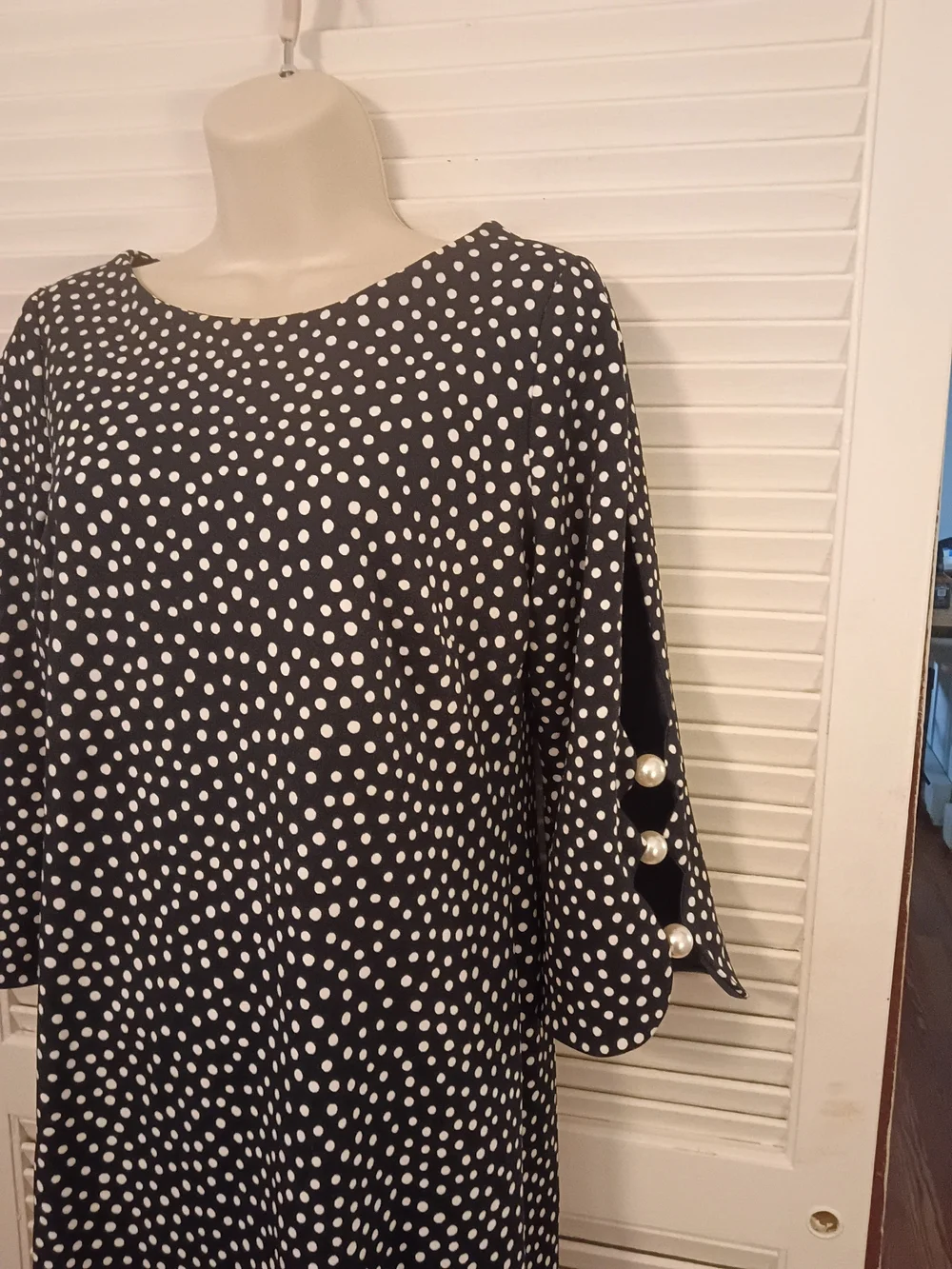 Shelby & Palmer Black Dress with White Polka Dots